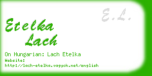 etelka lach business card